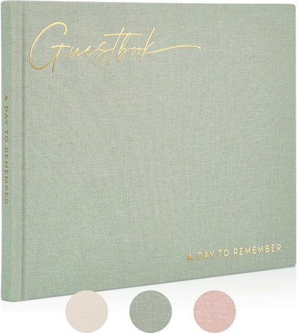 ZICOTO Beautiful Wedding Guest Book for Your Wedding Reception - Simply Elegant Guestbook to Sign in and Add Polaroid Photos - The Perfect Baby Shower Guest Book for The Special Day