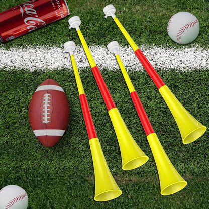 Collapsible Stadium Horn Noise Maker 24 Inch Vuvuzela Plastic Trumpet Horn Blow Horns Noisemakers for Sporting Events Graduation Games School Sports Party Supplies Favors Accessories