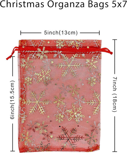 Jexila 120PCS Sheer Organza Bags 5X7 inches Mesh Drawstring Gift Bags Small for Jewelry Wedding Party Baby Shower Favor Bags (Rainbow )