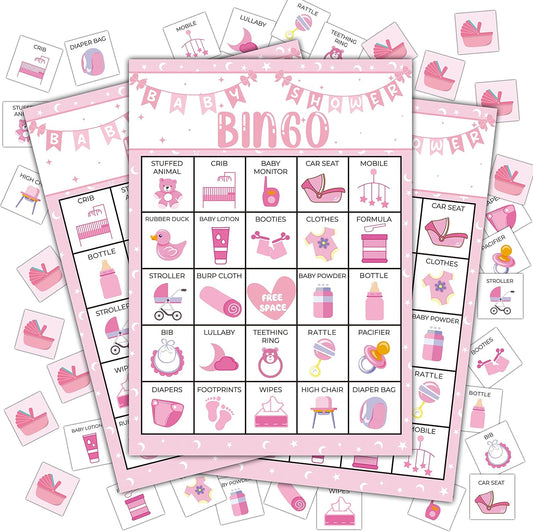 Summer Bingo Cards, Summer Party Games Bingo Cards for Birthday Party, Beach Party Favors Supplies Decorations, 24 Players Bingo Game (A01)