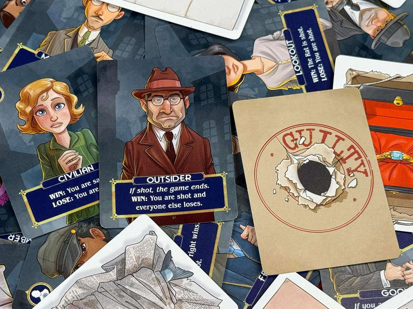 Mafia Blitz by Painted Cardboard Studios | Fast 10–15 Min Social Deduction Party Card Game | 6–12 Players | No Elimination, Role Drafting & Bluffing Fun | Ages 14+