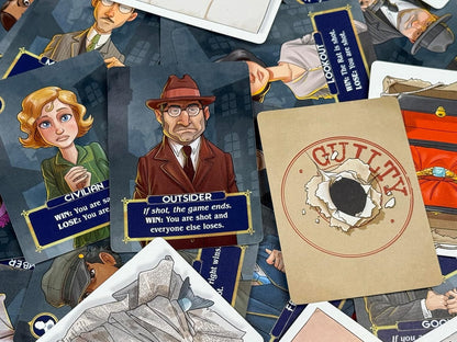 Mafia Blitz by Painted Cardboard Studios | Fast 10–15 Min Social Deduction Party Card Game | 6–12 Players | No Elimination, Role Drafting & Bluffing Fun | Ages 14+