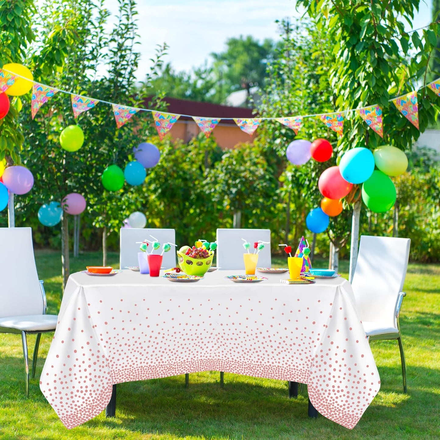 14 Pack Black 54 x 108 in. Rectangle Disposable Plastic Tablecloths - Smooth Decorative Covers for Parties, Weddings