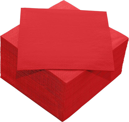Black Beverage Napkins (300 Count) 2-Ply Disposable Cocktail Napkins for Bar, Weddings, Parties, Events, Premium Quality and EU Made
