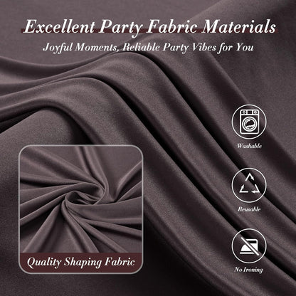 10 ft x 10 ft Wrinkle Free White Backdrop Curtains for Wedding Parties, Polyester Photography Backdrop Drapes for Birthday Parties Stage Backdrop Stand, 2 Panels 5x10FT Background Curtains