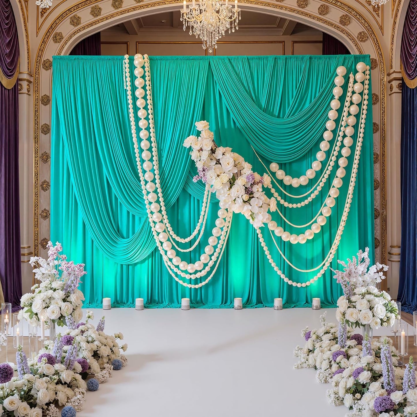 10ftx10ft Black Backdrop Curtains for Weddings Parties, Wrinkle Free 2 Panels Silky Polyester Photo Backdrop Drapes Back Drop Cloth Drapery for Birthday Mother'sDay Photography Background
