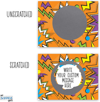 My Scratch Offs - Customizable Scratch-Off Cards Graffiti Design for Prizes, Classroom Rewards & Teacher Supplies, 50 Pack