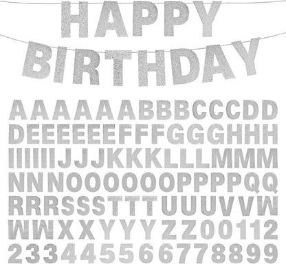 DIY Banner Kit with Letters Glitter Banner Letters Customizable Birthday Banners Graduation Banner Custom Party Hanging Banner for Graduation Wedding Party Baby Shower Decoration(Gold)