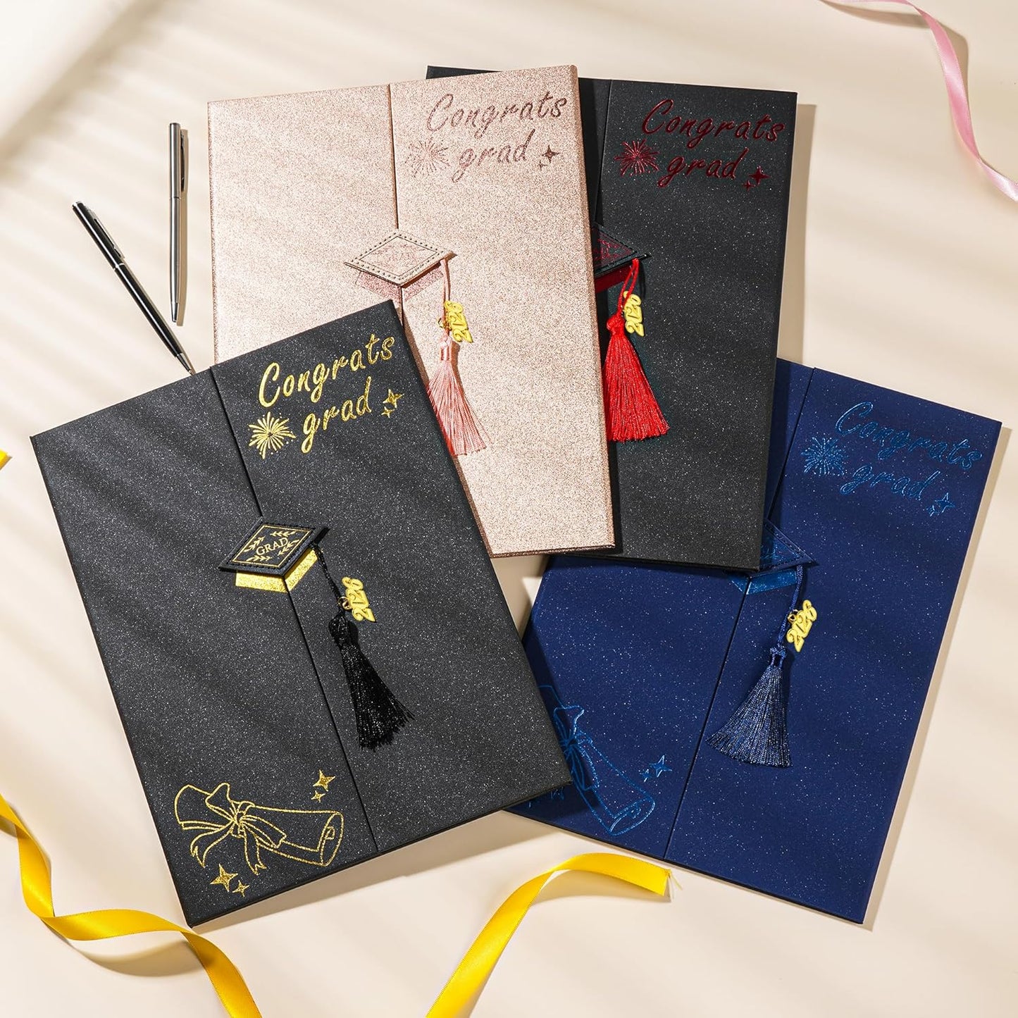 Graduation Decorations 2026 Pink,Graduation Guest Book,Autograph Book with Tassel Class of 2026 Graduate Party Decorations,Graduation Signature Guest Book