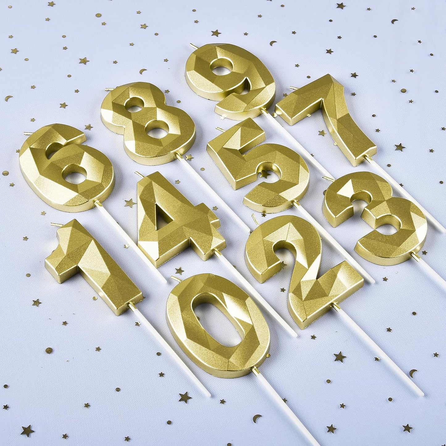 PHD CAKE 2.76 Inch Crystal Black 9 Number Birthday Candles, Black Number Candles, Cake Number Candles, Party Celebration