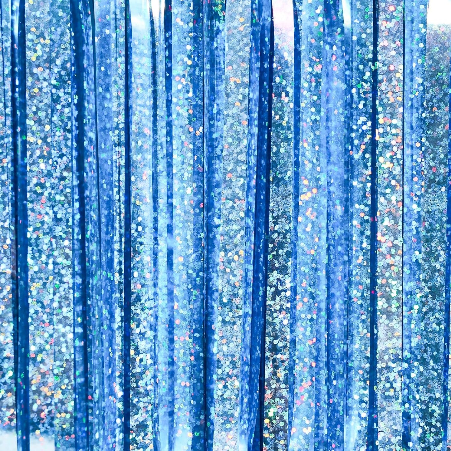 PartyWoo Silver Streamers 3pcs Tinsel Backdrop 8.2FT Metallic Tinsel Foil Fringe Streamer Curtains Party Photo Booth Backdrop for Graduation Baby Shower Bachelorette Wedding Disco Party Decorations