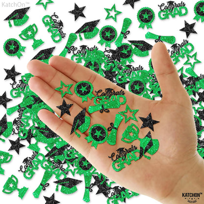 Black and Gold Grad Graduation Decorations 2026 - Pack of 1000, Congrats Grad Graduation Confetti 2026 | Grad Confetti Class of 2026 for Black and Gold 2026 Graduation Decorations, KatchOn