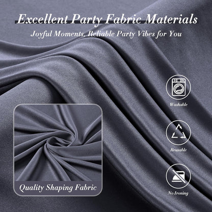 10 ft x 10 ft Wrinkle Free White Backdrop Curtains for Wedding Parties, Polyester Photography Backdrop Drapes for Birthday Parties Stage Backdrop Stand, 2 Panels 5x10FT Background Curtains