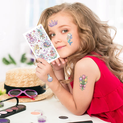 Tattoos for Kids, 350+ Mixed Styles (37 Sheets) Temporary Tattoos Stickers Set Gift for Girls and Boys, Space Dinosaur Animals Butterfly Tattoos for Kids Birthday Party Supplies