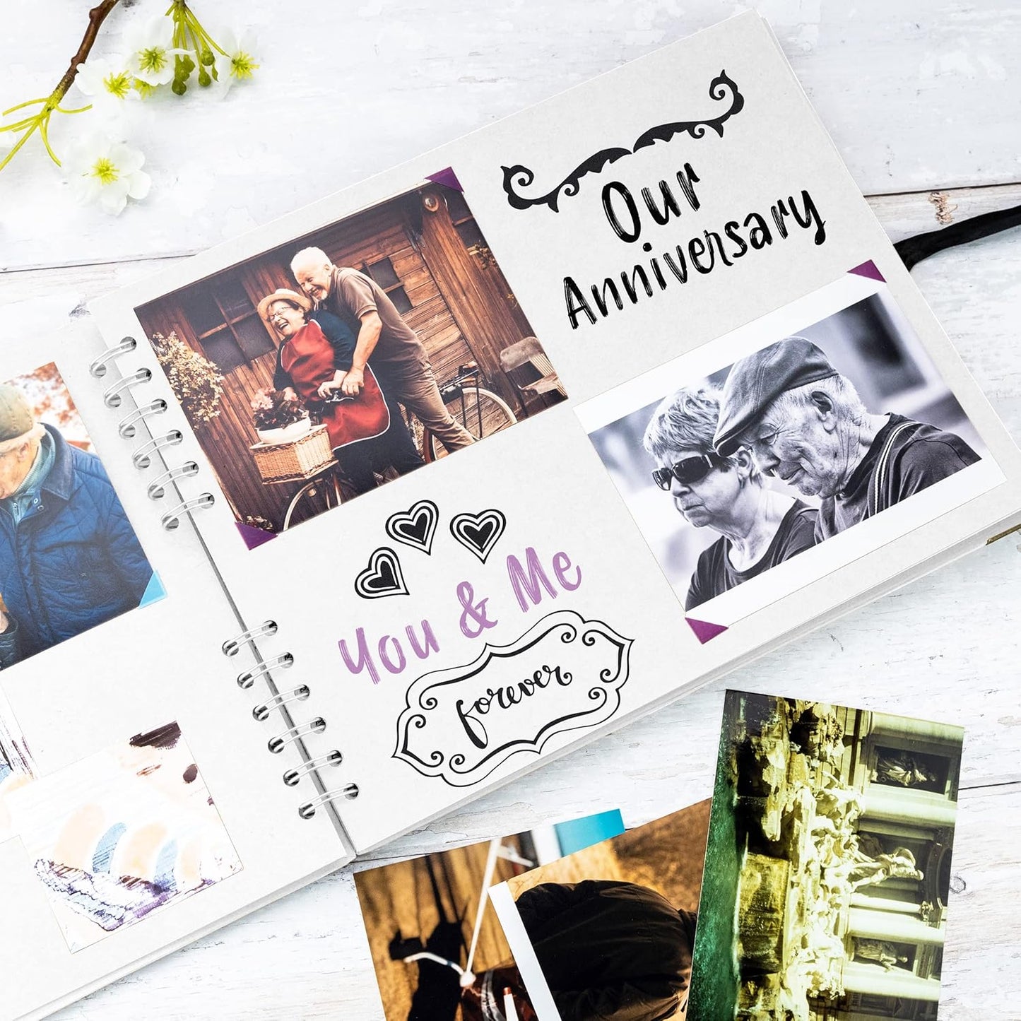 Bstorify Scrapbook Album 60 Pages (8 x 8 Inch) Brown Thick 200gsm Kraft Paper, Photo Album Scrapbook, Memory Book - Ideal for Your Scrapbooking Albums Art & Craft Projects
