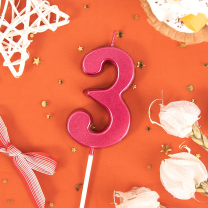 PHD CAKE 2.76 Inch Modern Gold 2 Number Birthday Candles, Gold Number Candles, Cake Number Candles, Party Celebration