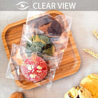 350 Pcs 4x6" Clear Cookie Treat Bags, Self-Sealing Resealable Cellophane Dessert Wrapper - Perfect for Gift Giving & Party Favors