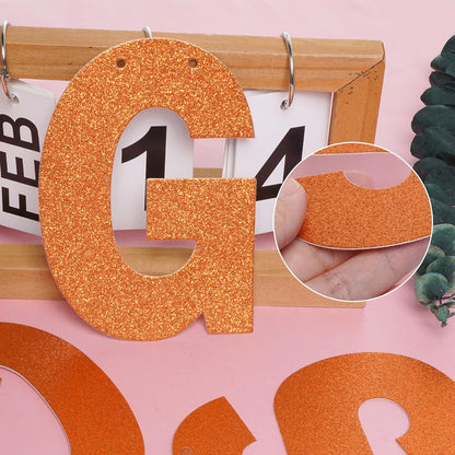 DIY Banner Kit with Letters Glitter Banner Letters Customizable Birthday Banners Graduation Banner Custom Party Hanging Banner for Graduation Wedding Party Baby Shower Decoration(Gold)