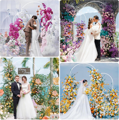 Fomcet Metal Arch Backdrop Stand Set of 2 Gold Wedding Arch Stand 7.2FT & 6FT Arched Backdrop Frame for Birthday Party Baby Shower Graduation Ceremony Decoration