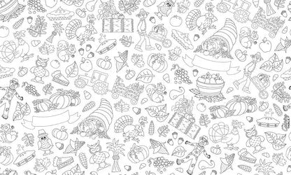 Animal Fun Design – Square Tablecloth 60”X60” – Interactive Coloring Tablecloth for Kids - Poly/Cotton Fabric – Washable and Reusable – DIY Activity for Children and Adults