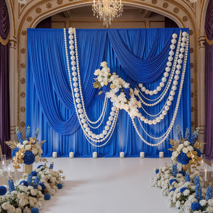 10ftx10ft Black Backdrop Curtains for Weddings Parties, Wrinkle Free 2 Panels Silky Polyester Photo Backdrop Drapes Back Drop Cloth Drapery for Birthday Mother'sDay Photography Background