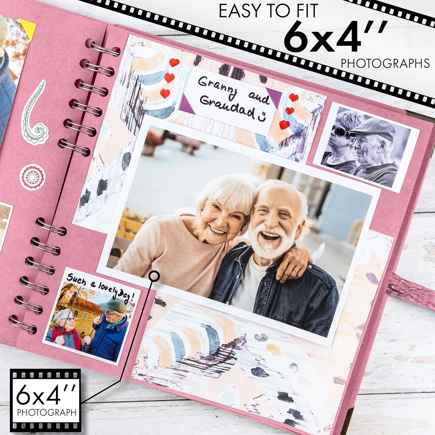 Bstorify Scrapbook Album 60 Pages (8 x 8 Inch) Brown Thick 200gsm Kraft Paper, Photo Album Scrapbook, Memory Book - Ideal for Your Scrapbooking Albums Art & Craft Projects