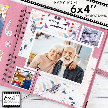 Bstorify Scrapbook Album 60 Pages (8 x 8 Inch) Brown Thick 200gsm Kraft Paper, Photo Album Scrapbook, Memory Book - Ideal for Your Scrapbooking Albums Art & Craft Projects