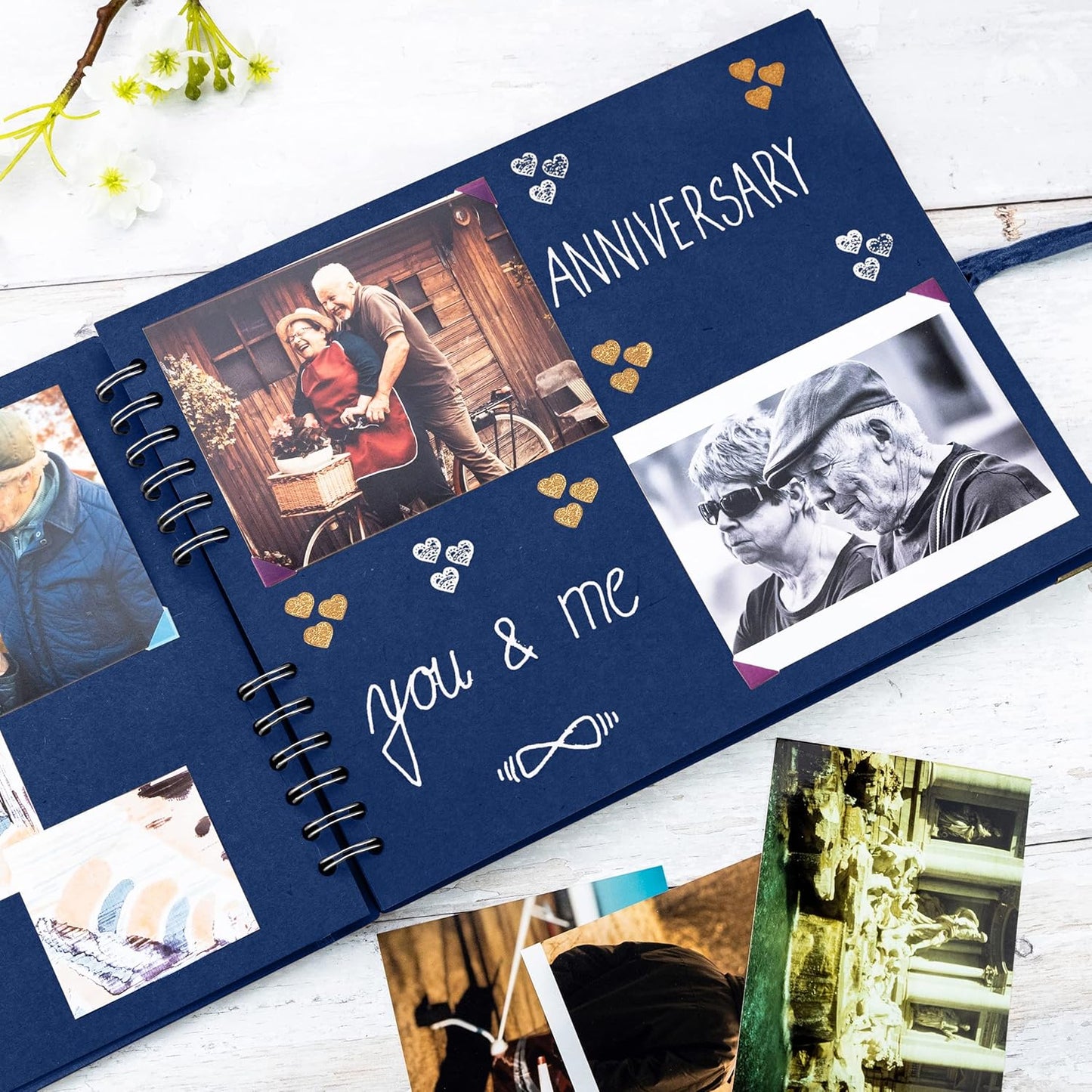 Bstorify Scrapbook Album 60 Pages (8 x 8 Inch) Brown Thick 200gsm Kraft Paper, Photo Album Scrapbook, Memory Book - Ideal for Your Scrapbooking Albums Art & Craft Projects