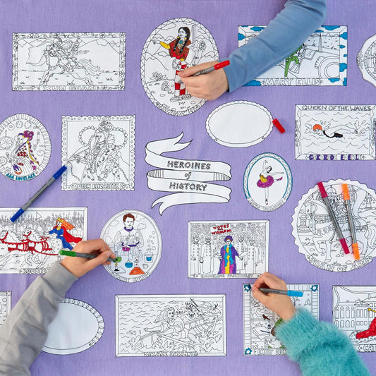 eatsleepdoodle Coloring US Map Tablecloth for Kids – Reusable Washable Activity Table Cover with 10pcs Washable Markers, Fun Arts & Crafts for Boys & Girls, Activity Blanket for Parties, Birthdays