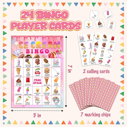 Strawberry Bingo Game, Summer Berry Party Bingo Cards for Adults, Strawberry Parties Supplies, Fruit Themed Birthday Party Favors for 24 Players, 06