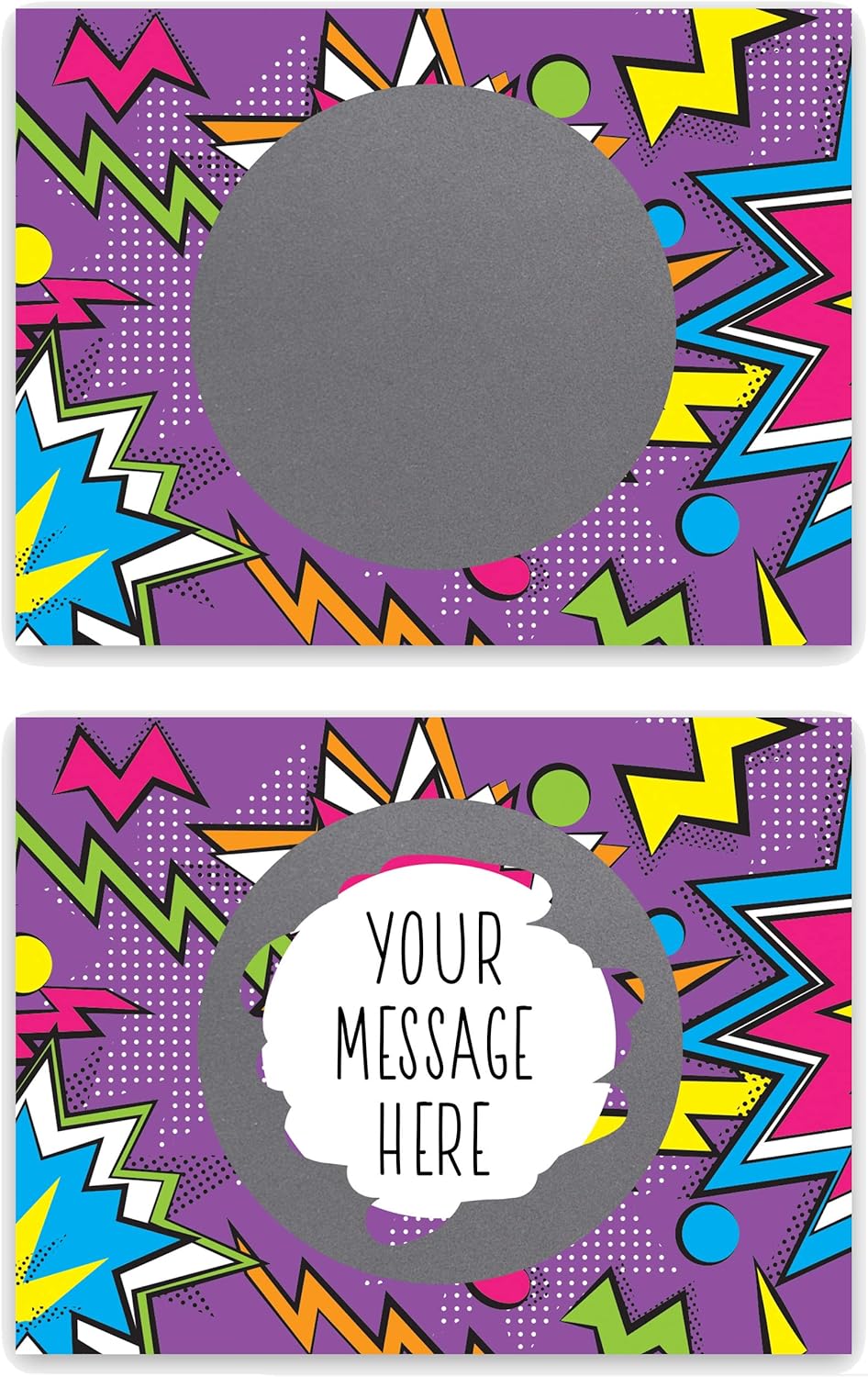My Scratch Offs - Customizable Scratch-Off Cards Graffiti Design for Prizes, Classroom Rewards & Teacher Supplies, 50 Pack