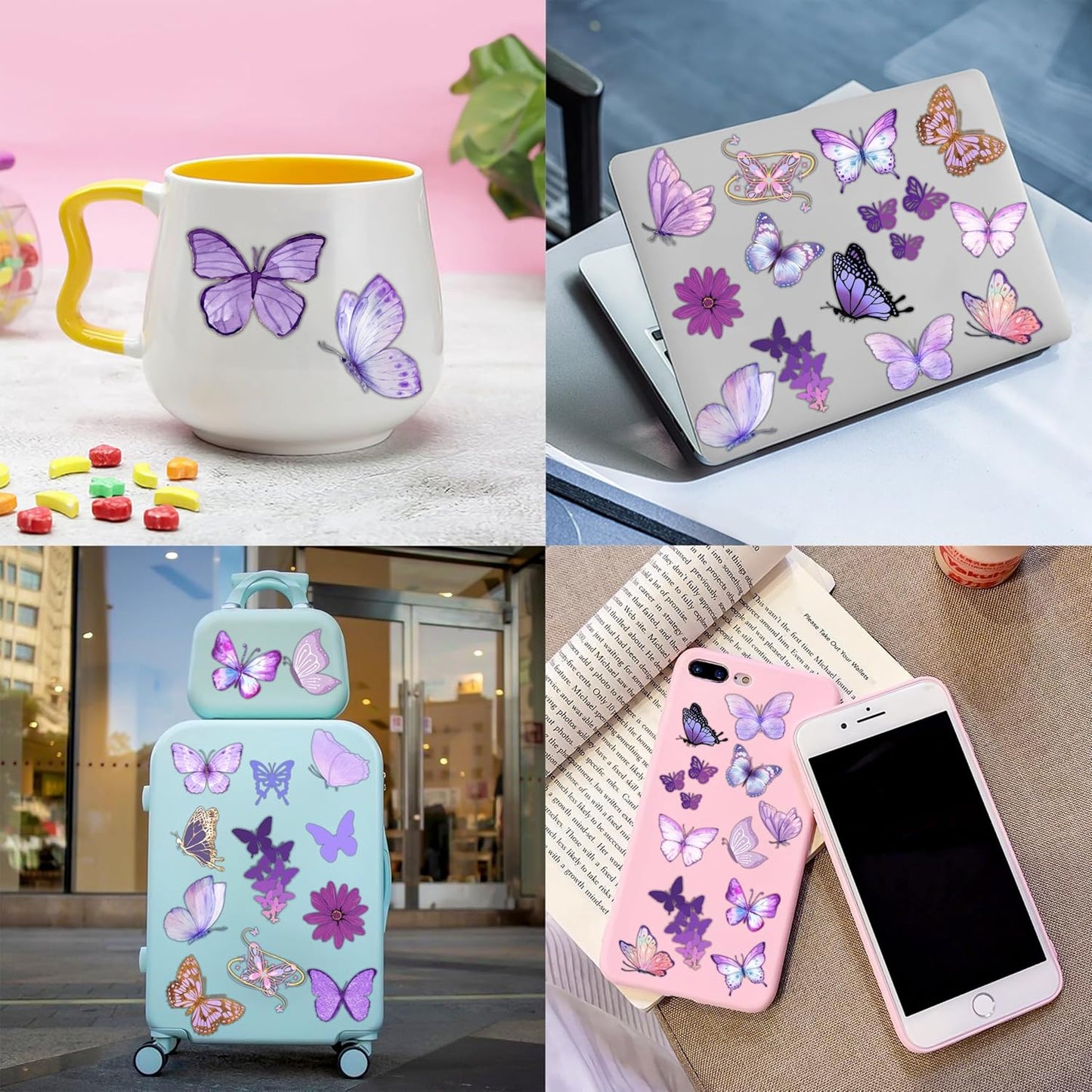 48 PCS Butterfly Party Set: 24 PCS Temporary Tattoos & 24 PCS Slap Bracelets - Cute Butterfly-Themed Gifts for Kids, Girls, Boys - Birthday Parties, Baby Showers, Classroom Rewards, Party Decorations