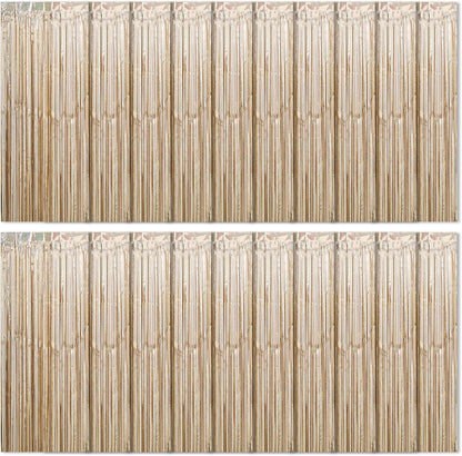 20 Pack Silver Foil Curtain Backdrop 3.2ft x 8.2ft Foil Fringe Backdrop Curtain Metallic Tinsel Foil Fringe Curtains Streamer Backdrop Curtains for Birthday Party Decorations Photo Booth (Silver)