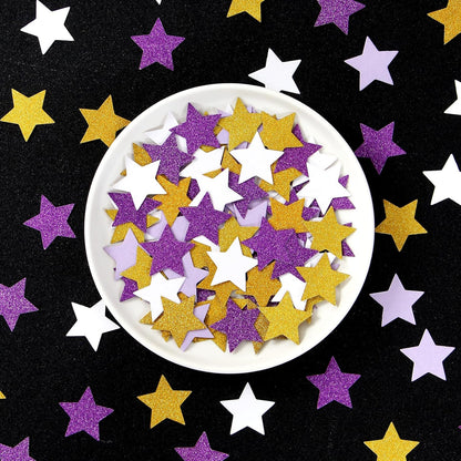 300pcs Navy Blue White Silver Confetti,Glitter Paper decor Twinkle Little Star Table Confetti,Birthday Graduation 2024 Fathers Day Wedding Baby Shower Party Decorations Circle Dots Lasting Surprise