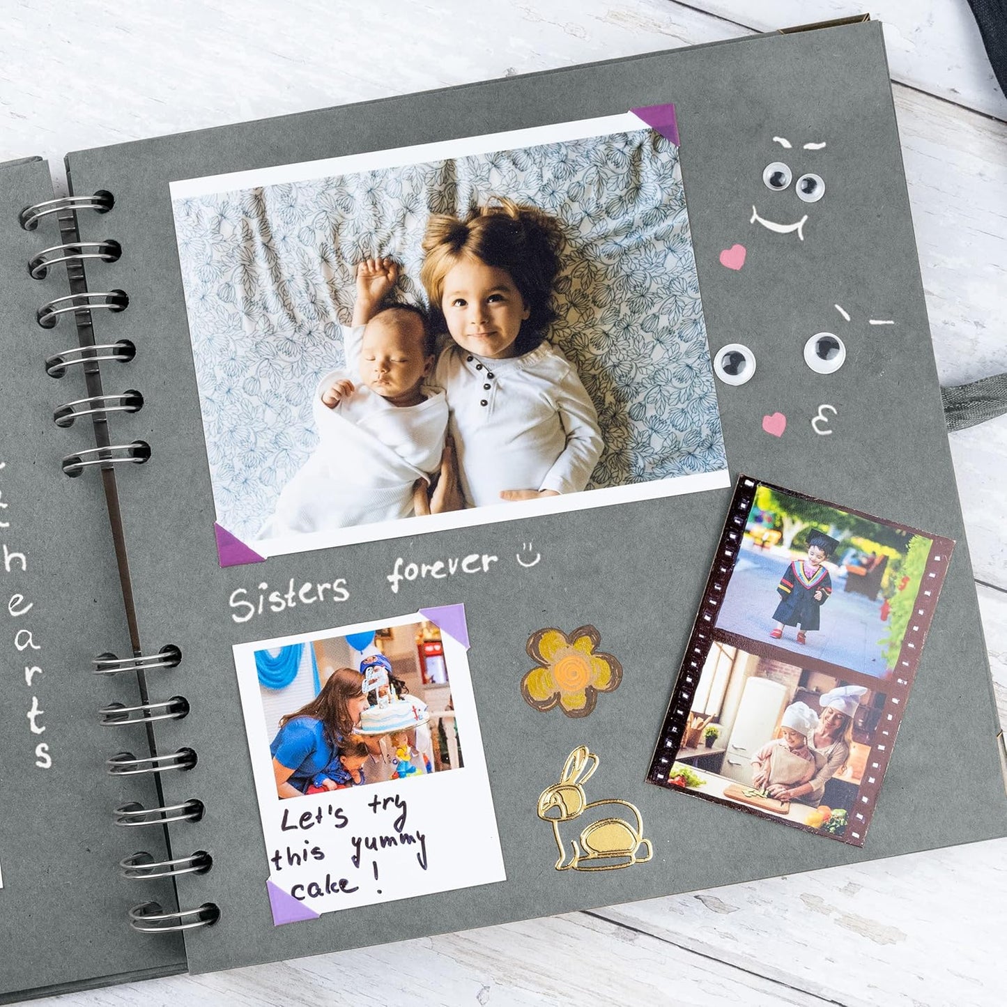 Bstorify Scrapbook Album 60 Pages (8 x 8 Inch) Brown Thick 200gsm Kraft Paper, Photo Album Scrapbook, Memory Book - Ideal for Your Scrapbooking Albums Art & Craft Projects