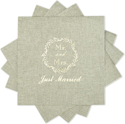 100 Pcs Striped Pastel Napkins, 5 x 5 Inches Scalloped Napkins, Disposable Cocktail Napkins for Pastel Summer Party Birthday Wedding Decor