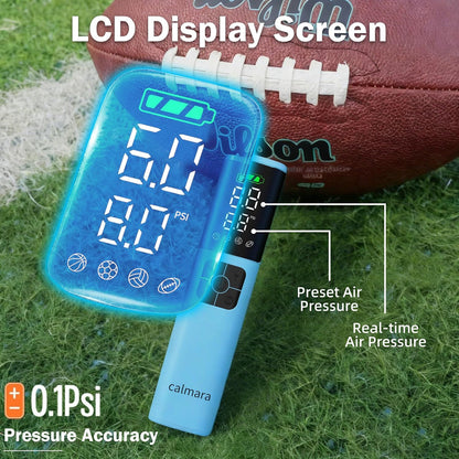 Z10 Electric Ball Pump for Sport Ball,2000mAh 15 PSI Portable Automatic Air Pump Fast Ball Inflator with 2 Needles,Precise Pressure Gauge for Basketball Football Volleyball Soccer