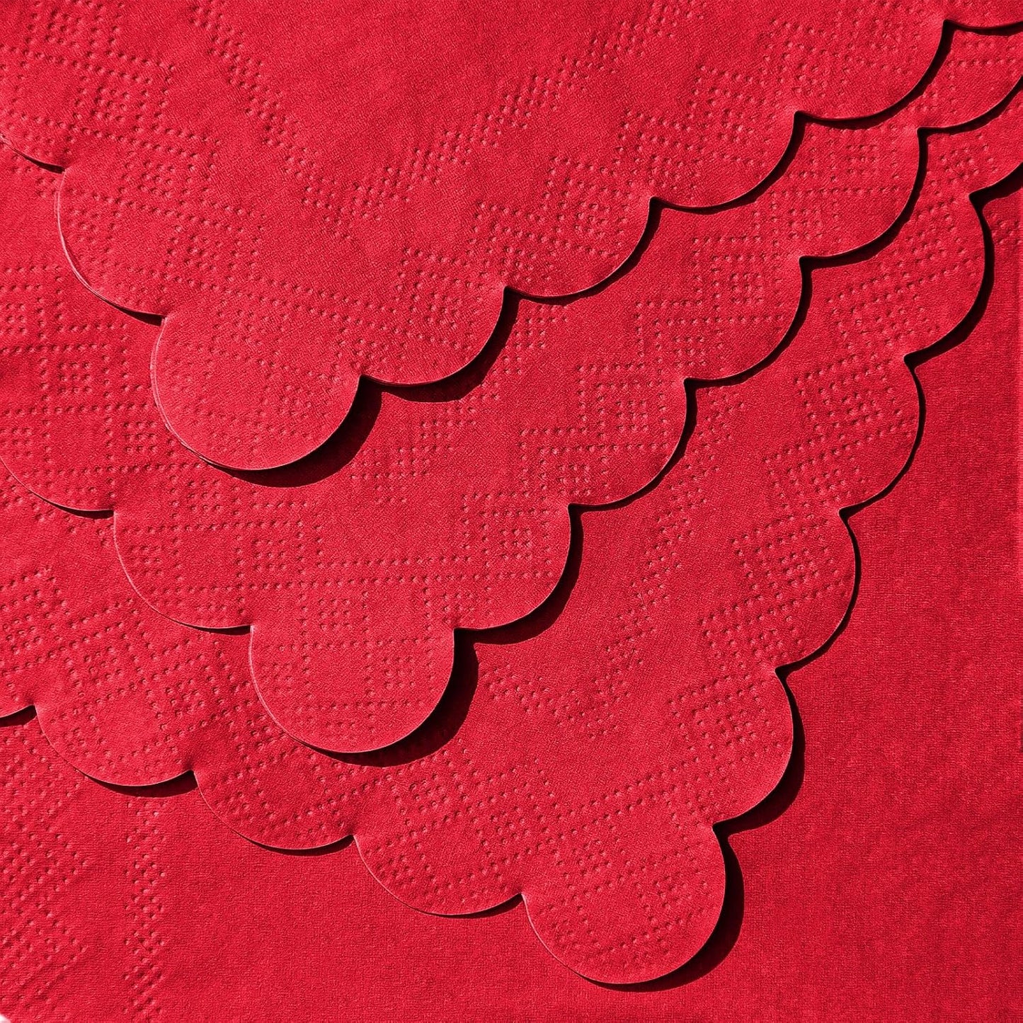 NatNarr 120 Pcs Cocktail Napkins Pink Mothers Day Paper Napkins Light Pink Dessert Beverage Napkin Cute Scalloped Party Napkin for Baby Bridal Shower, Birthday, 5 x 5 Inch