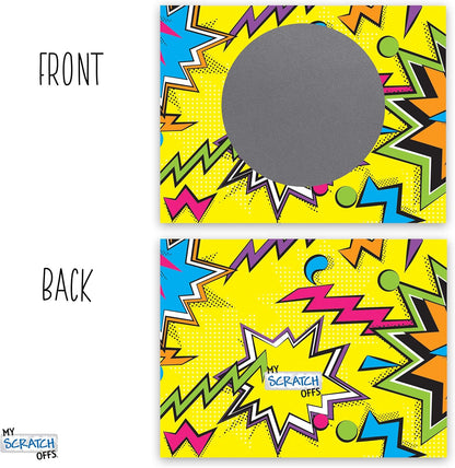My Scratch Offs - Customizable Scratch-Off Cards Graffiti Design for Prizes, Classroom Rewards & Teacher Supplies, 50 Pack