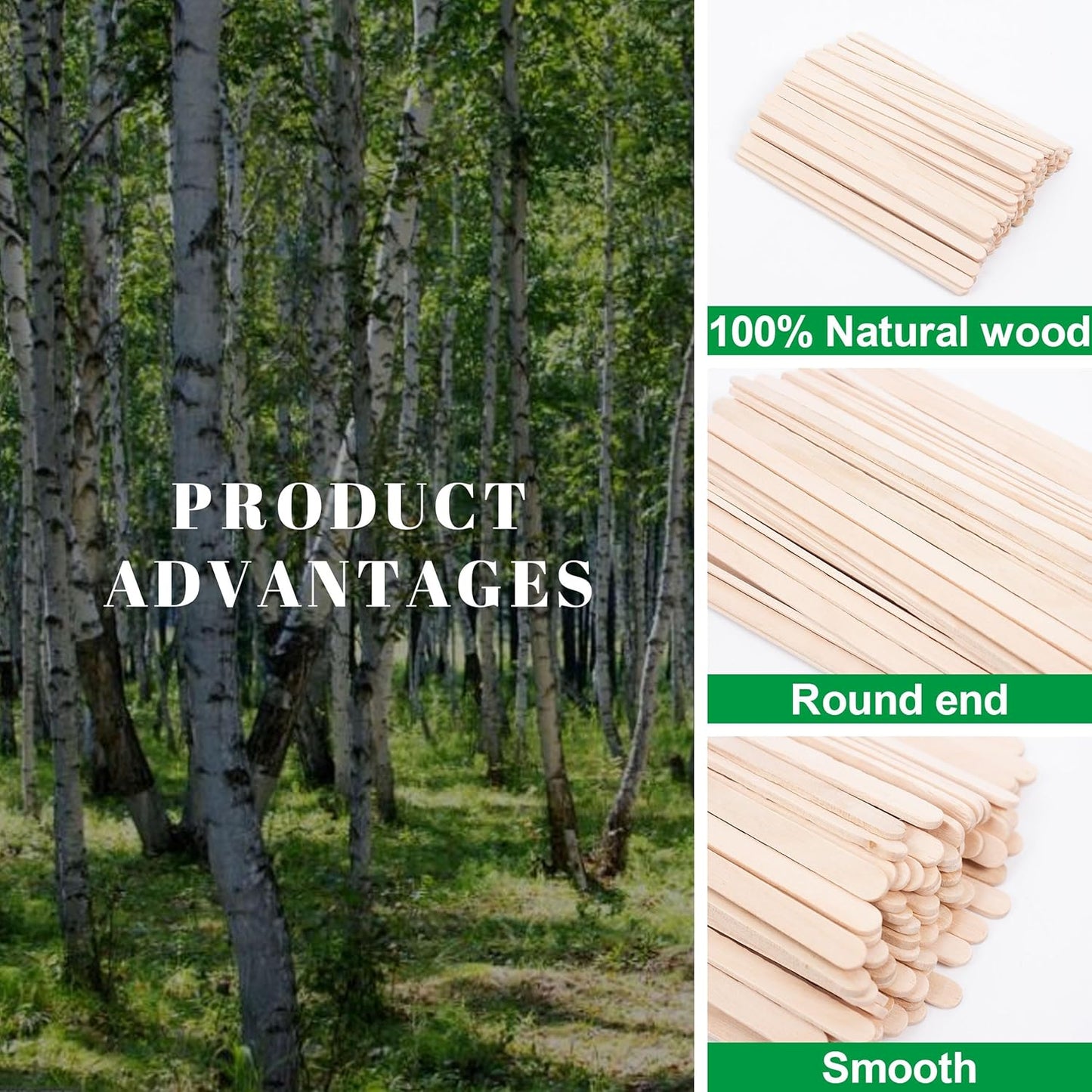 ANTETOK Wooden Coffee Stirrers - Coffee Stir Sticks 7.5 Inch,100pcs Disposable Birch Wood Coffee/Beverage Stirrers,Swizzle Drink Sticks,Coffee Bar Accessories