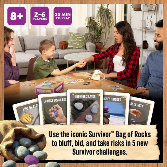 Exploding Kittens Survivor: The Tribe Has Spoken 3-6 Players - Ages 8+ - 30 Minutes to Play - Official Card Game for Survivor Fans - Family Game Night, Card Game
