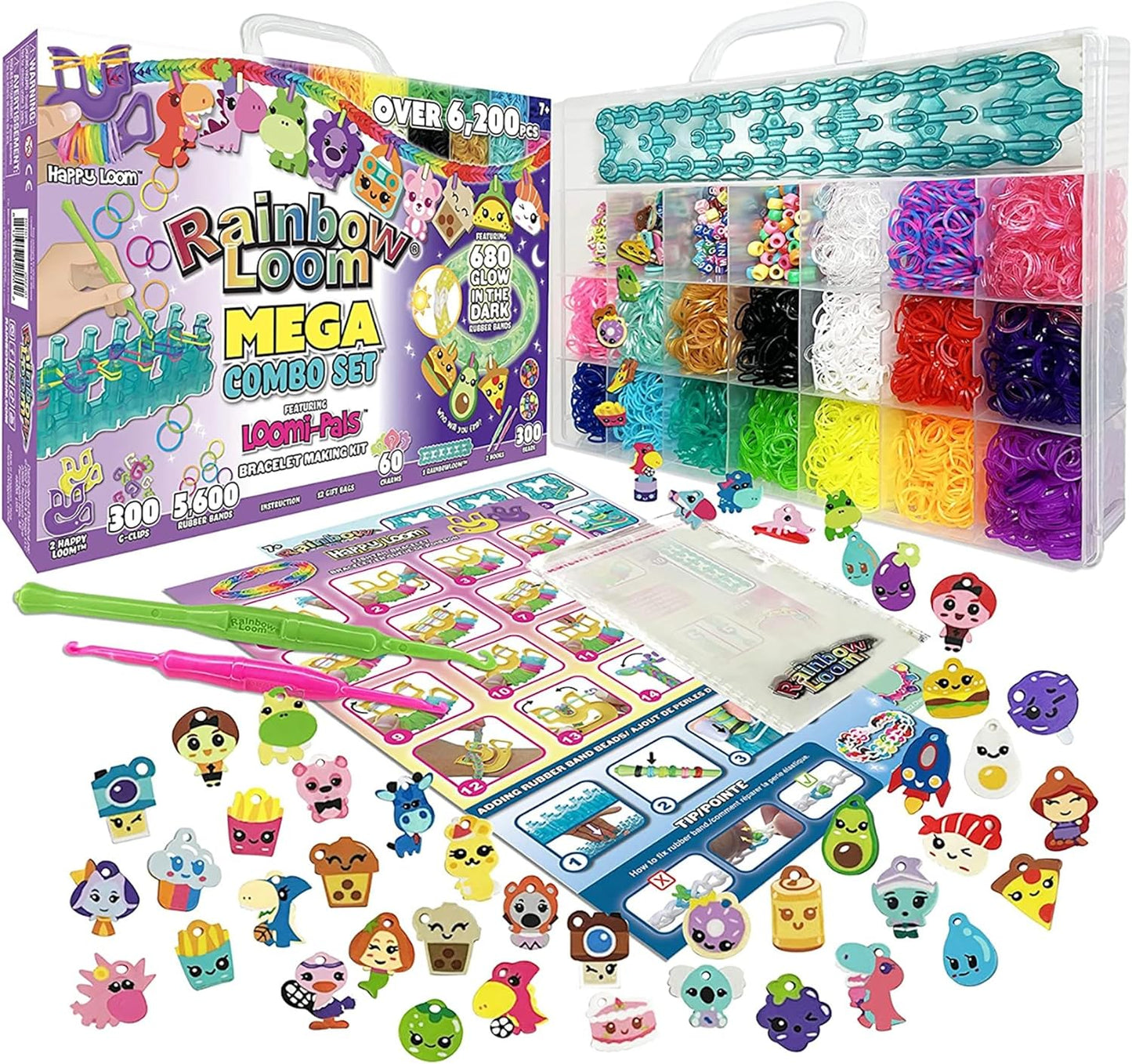 Rainbow Loom Loomi-Pals Glow in The Dark Mega Combo Set, for Boys & Girls Ages 7+