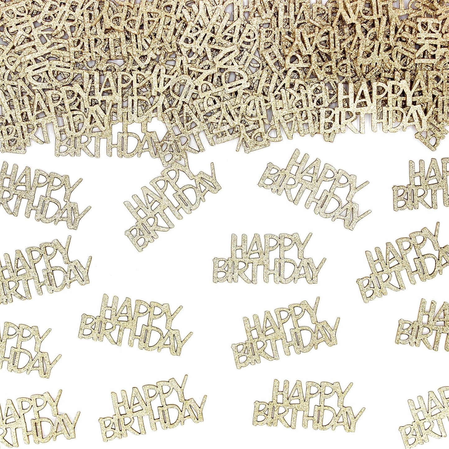 Pink Happy Birthday Confetti - Girl Birthday Party Decorations - Light Pink Glitter Scatters for Baby Girl Party Table Decor Supplies - 100PC