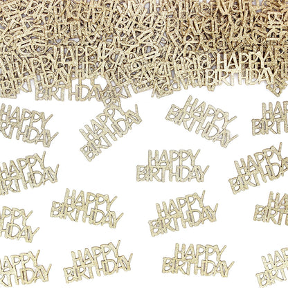 Pink Happy Birthday Confetti - Girl Birthday Party Decorations - Light Pink Glitter Scatters for Baby Girl Party Table Decor Supplies - 100PC