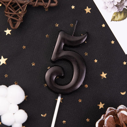 PHD CAKE 2.76 Inch Elegant Gold 1 Number Birthday Candles, Gold Number Candles, Cake Number Candles, Party Celebration
