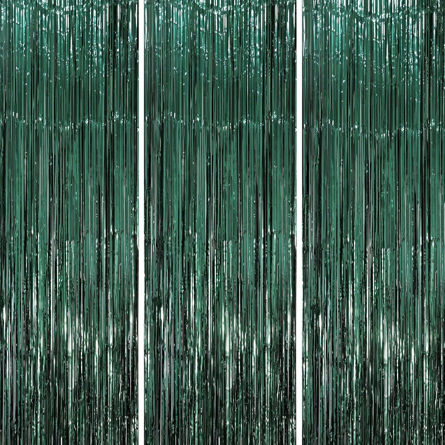 Voircoloria 3 Pack 3.3x8.2 Feet Gold Foil Fringe Backdrop Curtains, Tinsel Streamers, Fringe Backdrop for 2025 New Years Eve, Graduation, Birthday, Baby Shower, Gender Reveal, Disco Party - Colors B