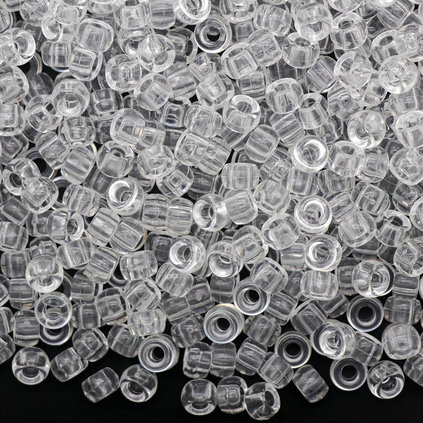 1000Pcs Glow in The Dark Pony Beads 9mm Plastic Kandi Beads Bulk for Friendship Bracelet Necklace Craft Jewelry Making Beads for Hair Braids 9 Color