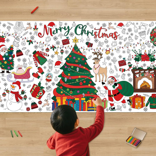 Unicorn Birthday Decorations Giant Coloring Tablecloth/Poster for Kids-30 x 72 Inches Table Cover for School Classroom Wall Decor Unicorns Party Decorations