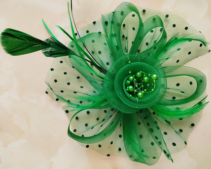 Fascinators Hat Women Tea Party Headband Flower Cocktail Mesh Feathers Hair Clip Kentucky Derby Hat Wedding