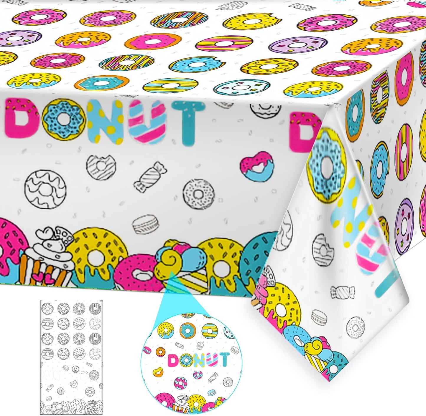 Giant Construction Party Coloring Tablecloth for Kids - Huge Construction Theme Table Cover Large Dump Truck Vehicle Painting Poster for Children Birthday Party Supplies 54x108 Inch